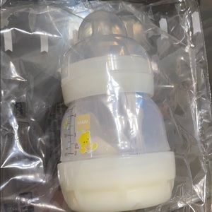 (2) MAM 4 OZ BABY BOTTLE with pacifier brand new